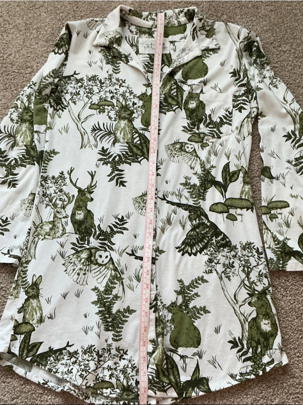 The Cat's Green & White Printed Button-Down Shirt - Picture 5 of 8